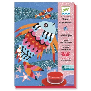 Zest. art. z piaskami i brok. TĘCZOWE RYBY DJ08661