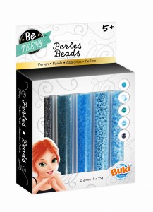 Fiolki z koralikami - odcienie niebieskie PE002