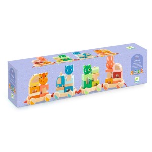 Zabawka drewniany pociąg Crearoule DJ06315
