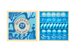 Szklane kulki NIEBIESKA FALA MINIBOX-20