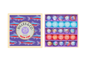 Szklane kulki RYBKI NEONKI MINIBOX-23