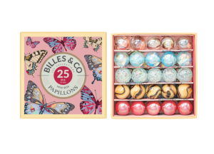 Szklane kulki RÓŻOWE MOTYLE MINIBOX-32