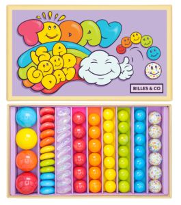 Szklane kulki DOBRY DZIEŃ LILA BOX-23