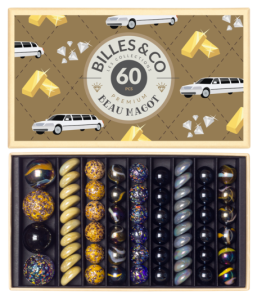 Szklane kulki ZŁOTO I DIAMENTY  BOX-07