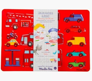 Zestaw 2 plastikowych szablonów- pojazdy 713601