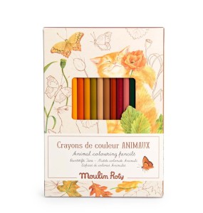 Zestaw 12 kredek ZWIERZĘTA z kartami 712613