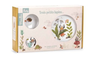 Zestaw naczyń dla dzieci seria TRZY MAŁE KRÓLIKI