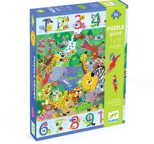 Puzzle kartonowe gigant "DŻUNGLA 1 do 10" DJ07148