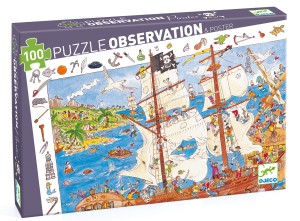 Puzzle obserwacja  PIRACI - 100 el.DJ07506