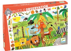 Puzzle obserwacja DŻUNGLA  - 35 el.DJ07590