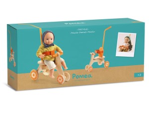 Rowerek 3-kołowy z rączką dla lalek POMEA DJ07798