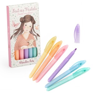 Markery pastelowe 6 szt LES ROSALIES 710614