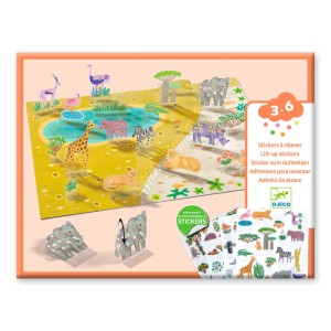 Naklejki wielokrotnego użytku 3D ZWIERZĘTA DJ00044