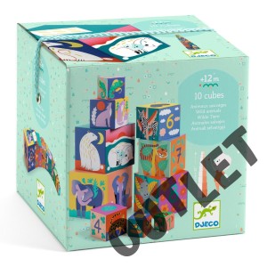 OUTLET Układanka z klock. DZIKIE ZWIERZĘTA DJ08511