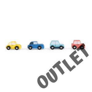 OUTLET 4 drewniane autka AVENUE DU MOULIN 725732