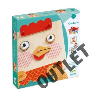 OUTLET Drewniana układanka TWARZE DJ01676