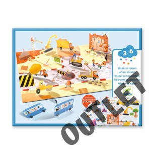 OUTLET Naklejki wielokr. użytku 3D POJAZDY DJ00043