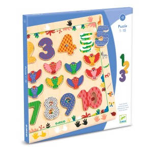 Drewniane puzzle LICZBY 1-10  DJ01809