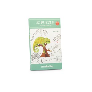Puzzle karton. 3D KAMELEON - DOOKOŁA ŚWIATA 719195