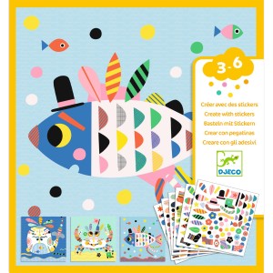 Zestaw art. z naklejkami  MORSKIE STWORKI DJ08931